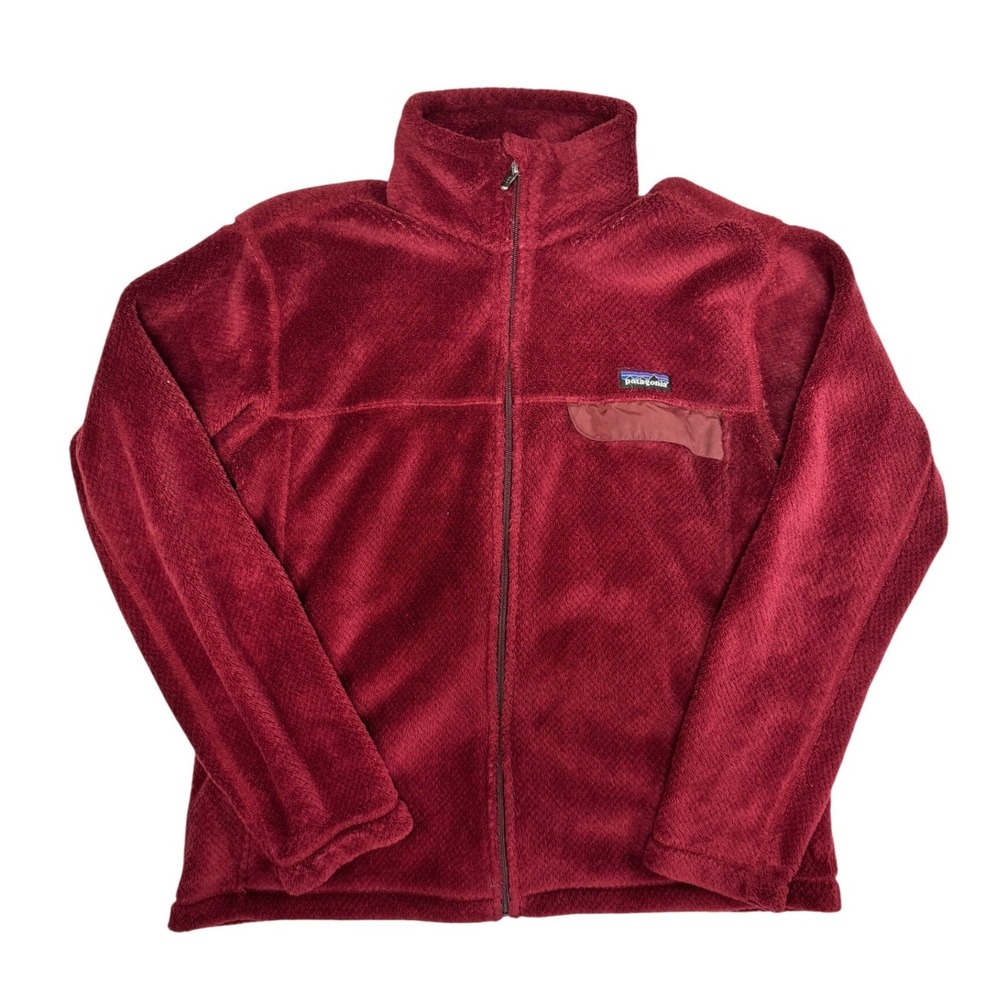 Patagonia Womens Full Zip Re-Tool Fleece Jacket Burgundy Red Medium